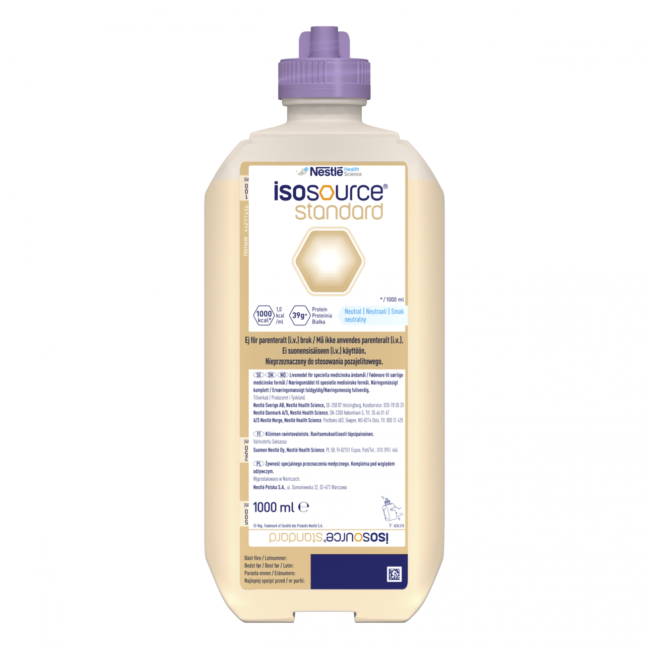 Enterālais maisījums Nestlé ISOSOURCE STANDARD, 500 ml/1000 ml 2 Enterālais maisījums Nestlé ISOSOURCE STANDARD, 500 ml/1000 ml 2
