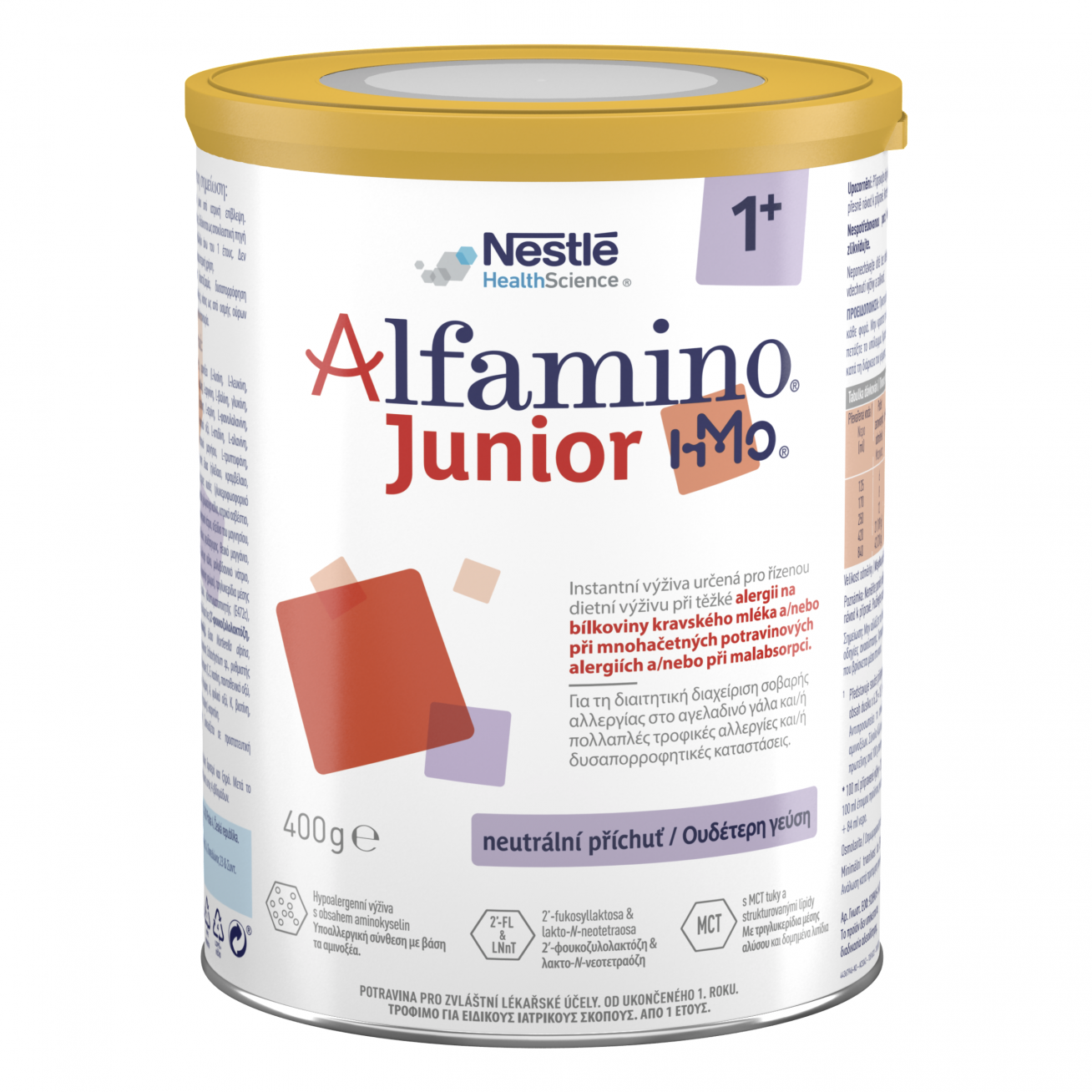 Neitrālas garšas pulveris Nestlé ALFAMINO JUNIOR HMO, 400 g