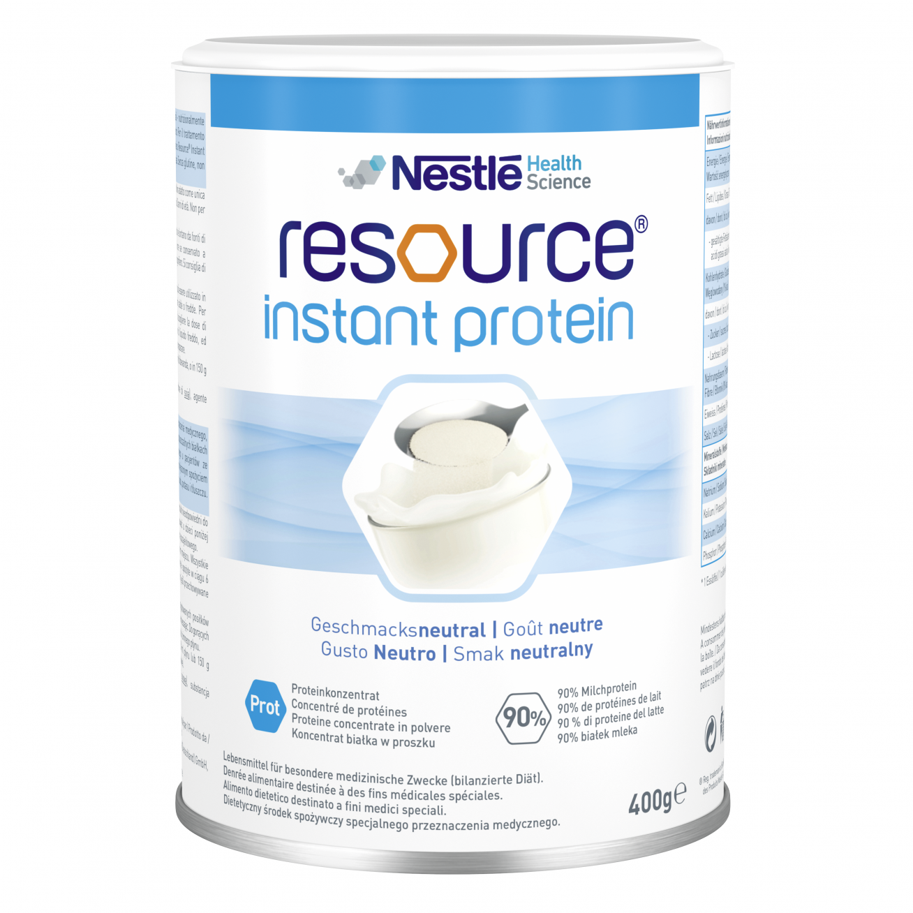 Neitrālas garšas pulveris Nestlé RESOURCE INSTANT PROTEIN, 400 g