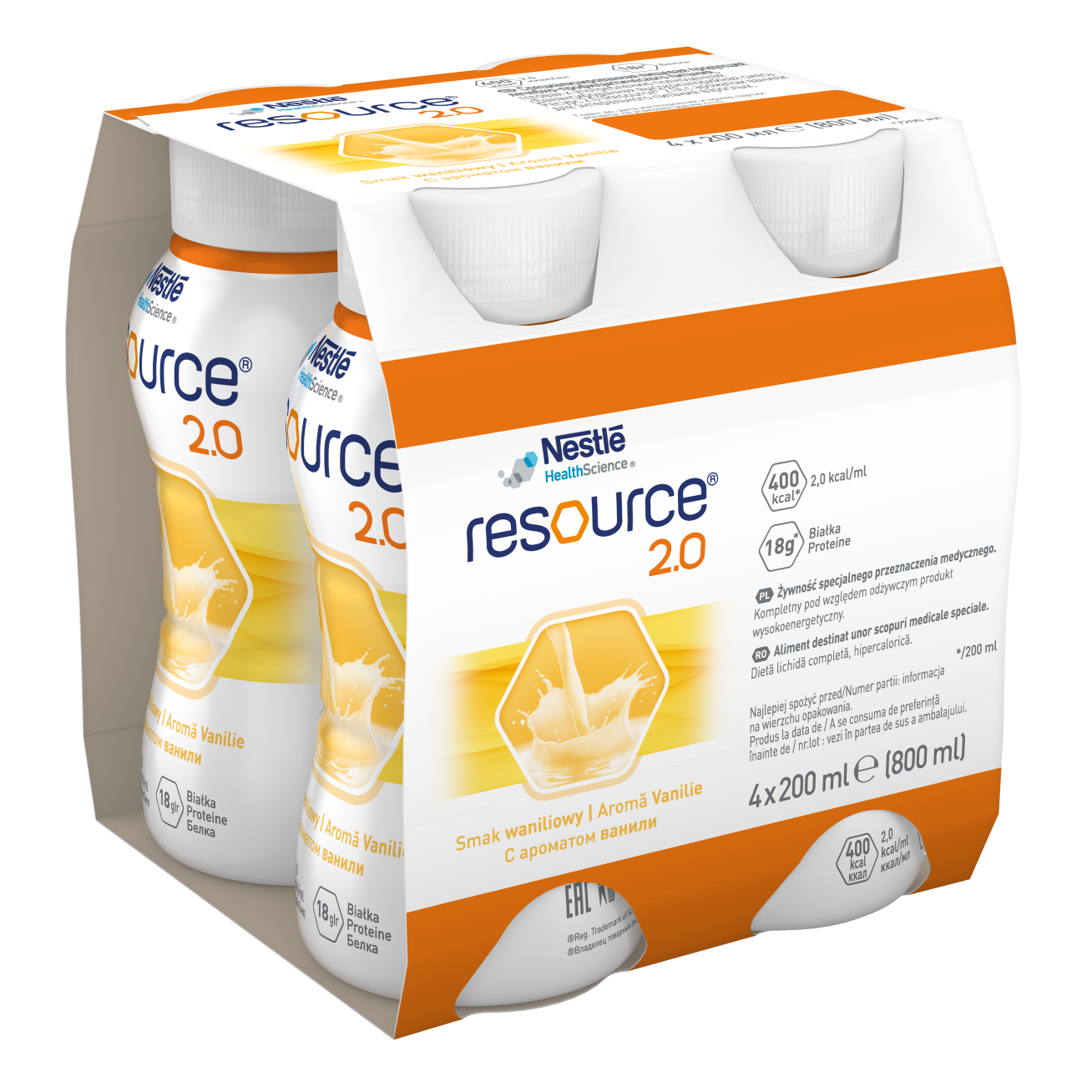 Papilduztura dzēriens Nestlé RESOURCE 2.0, 4 x 200 ml 1