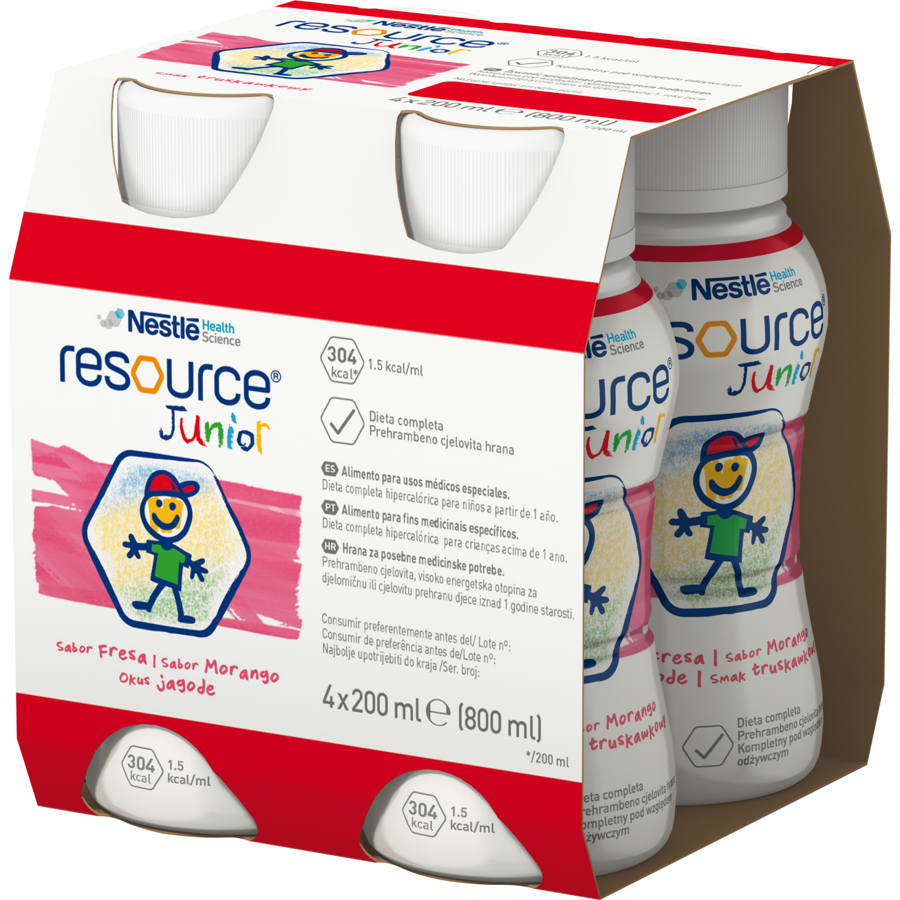 Papilduztura dzēriens Nestlé RESOURCE JUNIOR, 4 x 200 ml 1