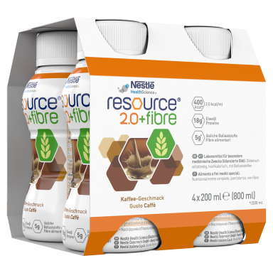 Papilduztura dzēriens Nestlé RESOURCE 2.0 + FIBRE, 4 x 200 ml