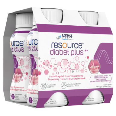 Papilduztura dzēriens Nestlé RESOURCE DIABET PLUS, 4 vnt. x 200 ml